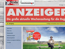 Tablet Screenshot of anzeiger-fds.de